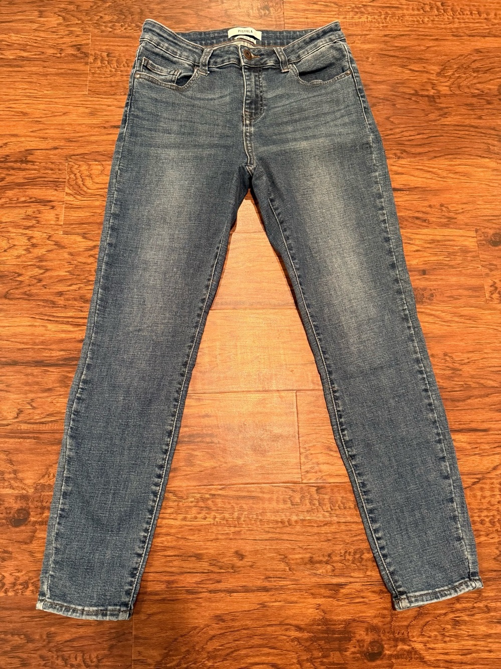 Pistola High Rise Skinny Ankle Jeans Size 28 Medium Wash Stretch